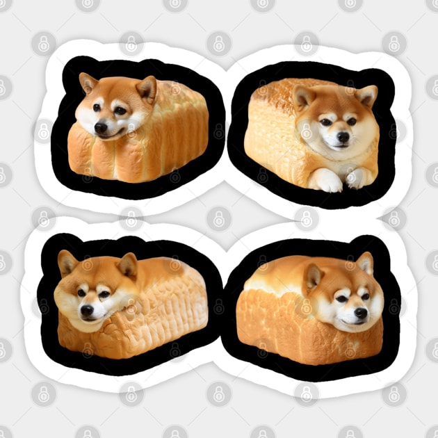 Army of Loaf Bread Shiba Inu Sticker by NatashaCuteShop